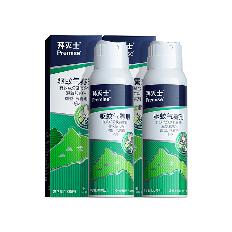 拜耳拜灭士户外驱蚊气雾剂100ml*2喷驱虫防蚊液蚊虫野外避蚊胺 - 图0