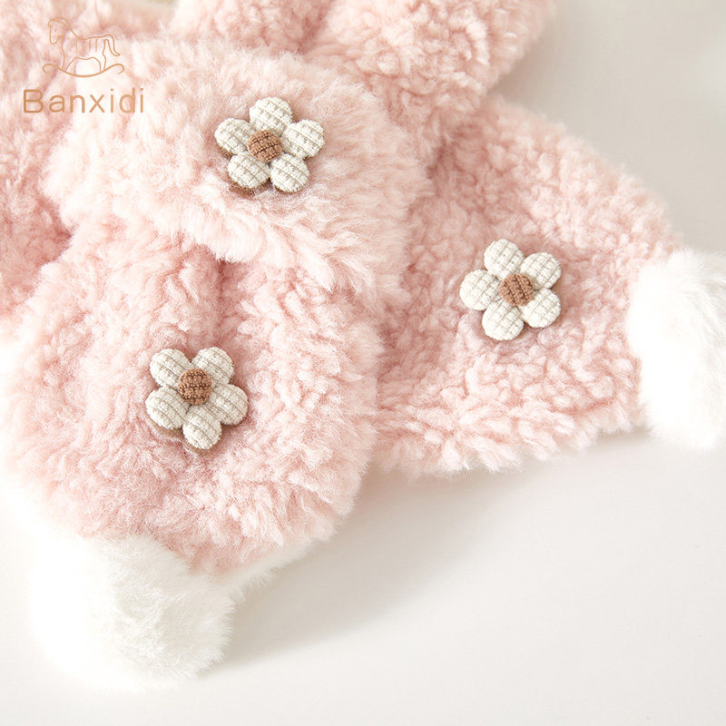 班喜迪儿童围巾冬季新款宝宝公主羊羔绒围脖女童保暖加绒交叉脖套,淘宝优惠券,粉丝福利购,淘宝优惠卷