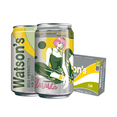 屈臣氏柠檬草味苏打汽水330ml*24罐