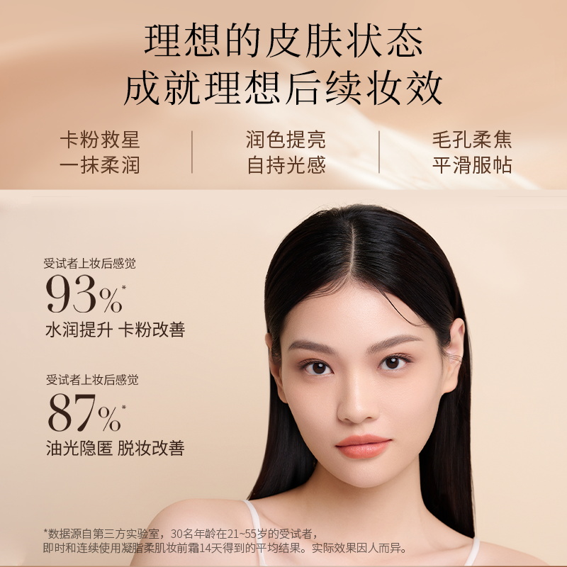 毛戈平凝脂柔肌妆前霜5ml皮肤衣保湿提亮