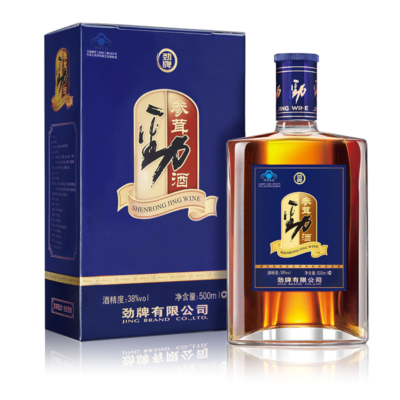  劲牌   中国劲酒38度参茸劲酒500ml     瓶装