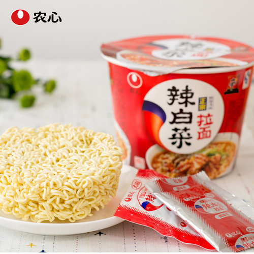 农心辣白菜碗面杯面碗泡面桶装方便面速食面条 - 图2