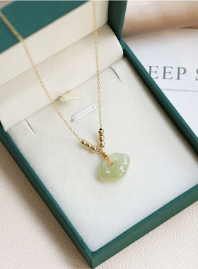 玉如意长命锁项链女款