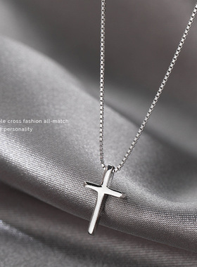 十字架项链女超仙项链冷淡风锁骨链女个性新潮简约气质潮网红百搭