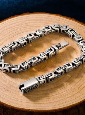 国潮民族风龙纹六字真言套环手链男貔貅图案复古潮人嘻哈男士简约