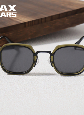 MAXBEARS防紫外线多边形个性墨镜