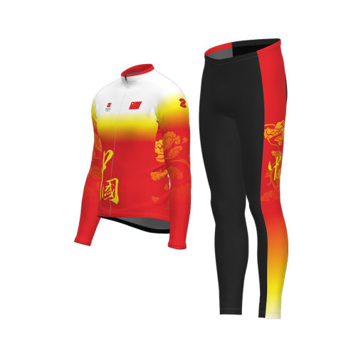 中国梦春秋夏长袖分体滑冰服成人儿童速滑服轮滑服弹力透气排汗 - 图3