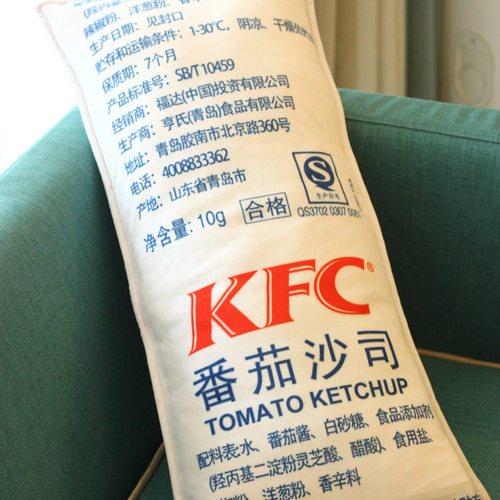 搞怪食物靠枕肯德基仿真KFC薯条番茄酱抱枕枕头靠垫玩偶新奇礼品 - 图2