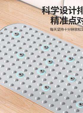 日本精工足底按摩垫硅胶按摩指压板家用加厚瑜伽足脚底圆形按摩垫