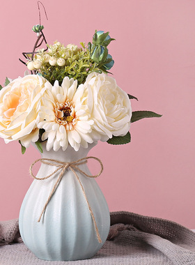 挂件门口新款上市花瓶白色插干花满天星绿萝水培摆件客厅插花北欧