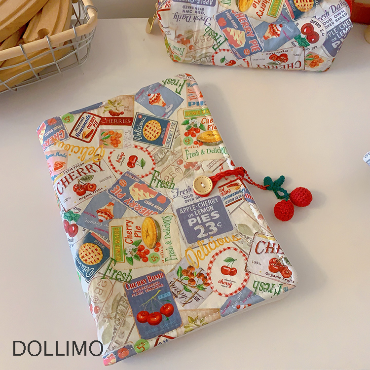 Do家 活页布艺手账本 复古樱桃做旧风格复古活页本A5A6A7文艺笔记本手账本日记本 可爱ins风学生笔记本子礼物,淘宝优惠券,粉丝福利购,淘宝优惠卷