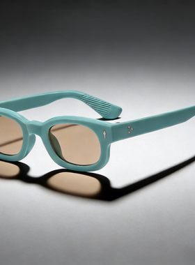 GD权志龙同款蓝框墨镜男款韩版痞帅潮流复古窄框小方形太阳眼镜女