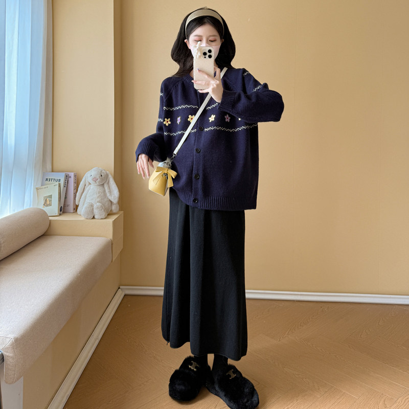 大码孕妇毛衣开衫外套2025秋冬时尚宽松显瘦减龄针织上衣女200斤,淘宝优惠券,粉丝福利购,淘宝优惠卷