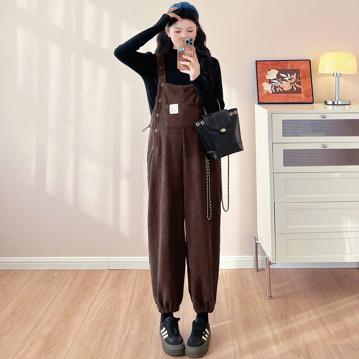 大码孕妇背带裤秋季2025新款束脚长裤女宽松工装裤减龄显瘦200斤,淘宝优惠券,粉丝福利购,淘宝优惠卷