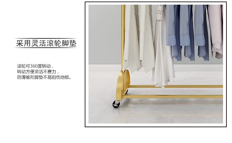 服装店展示架金色衣服陈列专用男女装店睡衣样衣挂衣架高档婚纱架