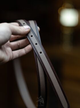 luling手工皮具定制牛皮真皮女士女式腰带皮带