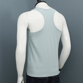 ເສື້ອຢືດເສື້ອຍືດຮູບຊົງ I-shaped ຝ້າຍບໍລິສຸດຂອງຜູ້ຊາຍໃນຊ່ວງລຶະເບິ່ງຮ້ອນໃຫມ່ slim stretch bottoming ເສື້ອຢືດສີແຂງກິລາ hurdle sweatshirt