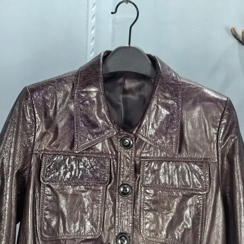 2025秋冬新款真皮皮衣女绵羊皮翻领休闲百搭短款机车夹克,淘宝优惠券,粉丝福利购,淘宝优惠卷