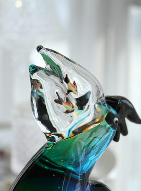 意器琉璃摆件鹈鹕桌面玄关柜