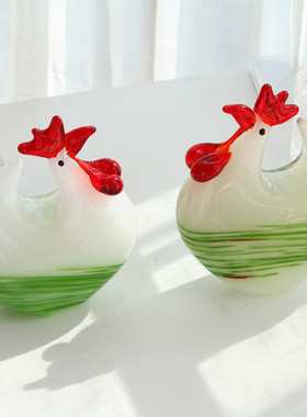 琉璃摆件公鸡新中式吉祥摆设