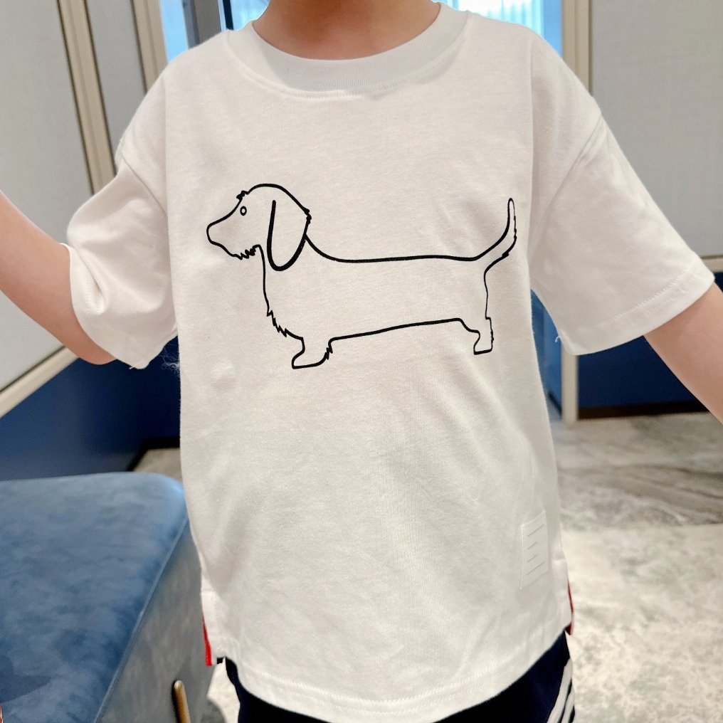 兄妹装儿童夏季男女童小中大简约白色狗狗短袖T恤短裤百褶裙子,淘宝优惠券,粉丝福利购,淘宝优惠卷