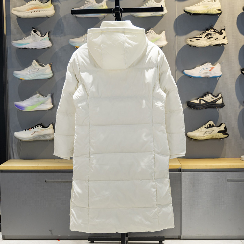 李宁长款羽绒服女子2025冬季健身系列防泼水鸭绒保暖外套AYMV208,淘宝优惠券,粉丝福利购,淘宝优惠卷