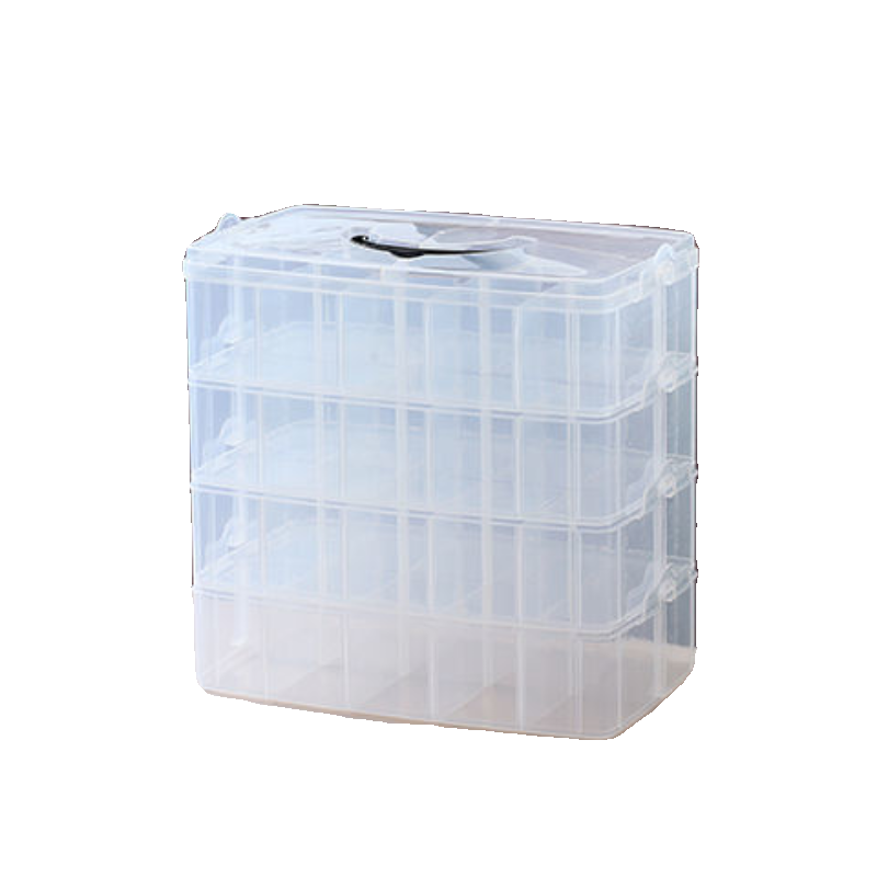 工具收纳盒家用百宝箱尖锐物收纳盒子超大三层透明带盖子pp塑料盒 - 图3