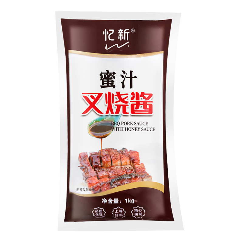 蜜汁酱叉烧酱1kgx12袋装商用即食烤肉拌饭酱脆皮鸡蜜汁蘸酱 忆新