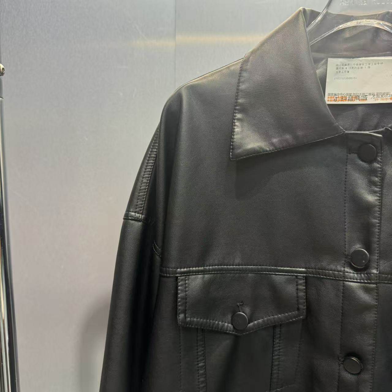 深圳南油2026早春新款港风复古翻领蛋白皮皮衣宽松外套时尚高级感,淘宝优惠券,粉丝福利购,淘宝优惠卷