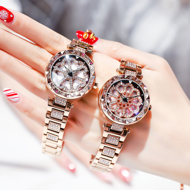 满钻时来运转女士ins风2020年女表 梦达菲手表国产腕表