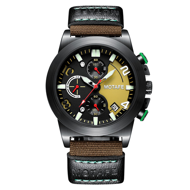 户外男潮学生防水时尚新款石英表 梦达菲手表国产腕表