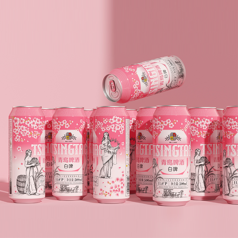 【正品保障】青岛啤酒白啤11度500ml*12听整箱 罐装_酒类
