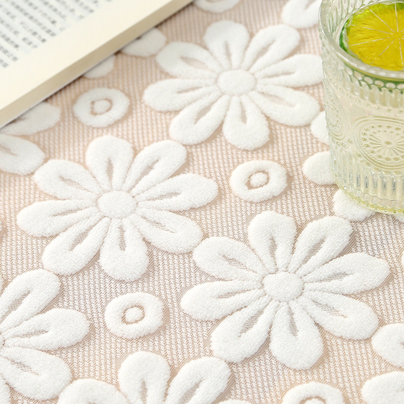 米白色蕾丝桌布ins氛围感圆桌正方形台布茶几床头柜沙发防尘盖巾,淘宝优惠券,粉丝福利购,淘宝优惠卷