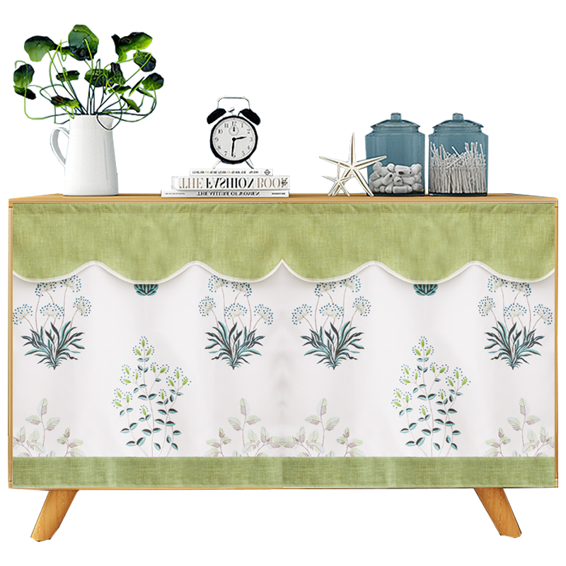 免打孔橱柜帘遮挡布帘子定制自粘式鞋柜开放式书衣柜防尘隔断门帘