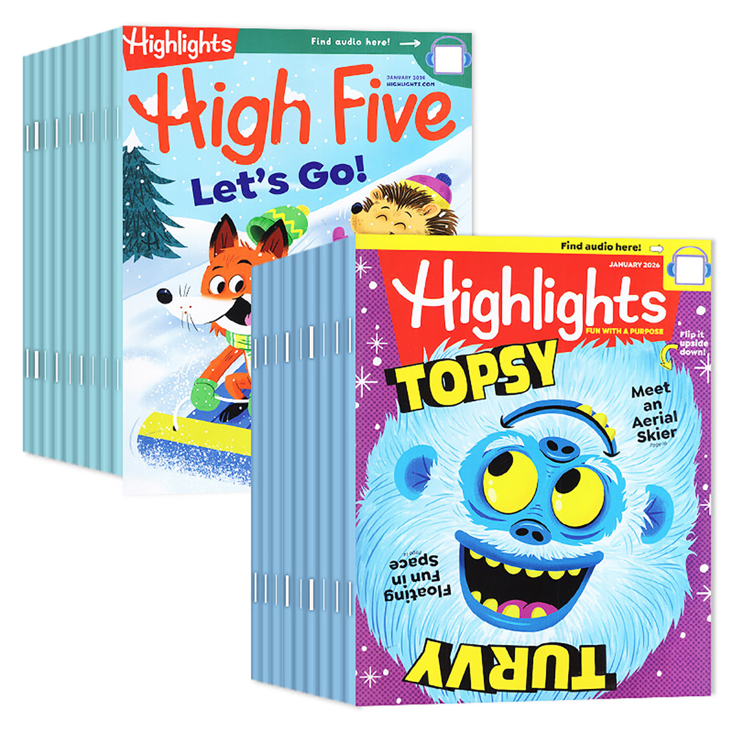 【送册子全年订阅】Highlight/Highfive杂志2026年1月-2026年12月4-14岁青少年阅读理解科普英语小学初中美国蟋蟀童书过刊