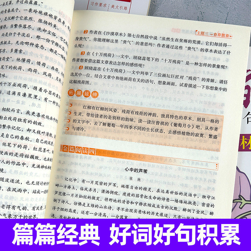 新版读者金篇金句名句习作指导美文素材初中版七八九年级作文素材大全初一二三写作技巧中考高中版高考作文书文摘精华校园非杂志书