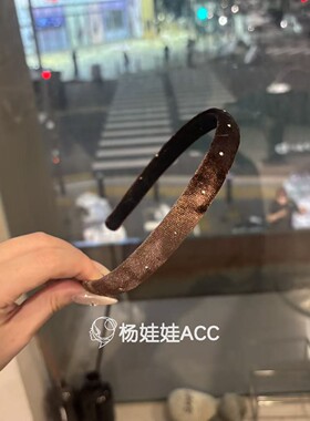 6100106韩国东大门Baket新款高级感甜美丝绒珍珠发箍