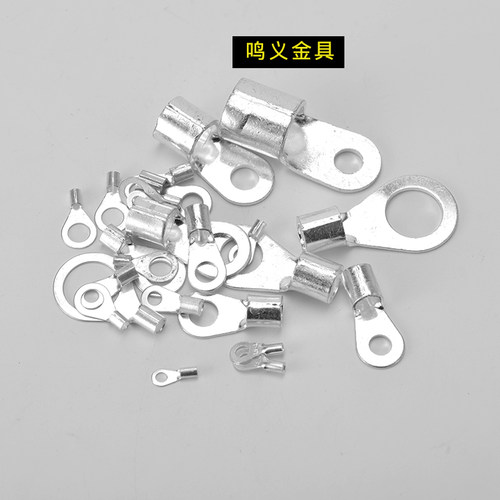 圆形RNB2-3/4/5/6/8/10冷压端子OT2-3/4/5/6裸端头铜线耳1000/包 - 图1