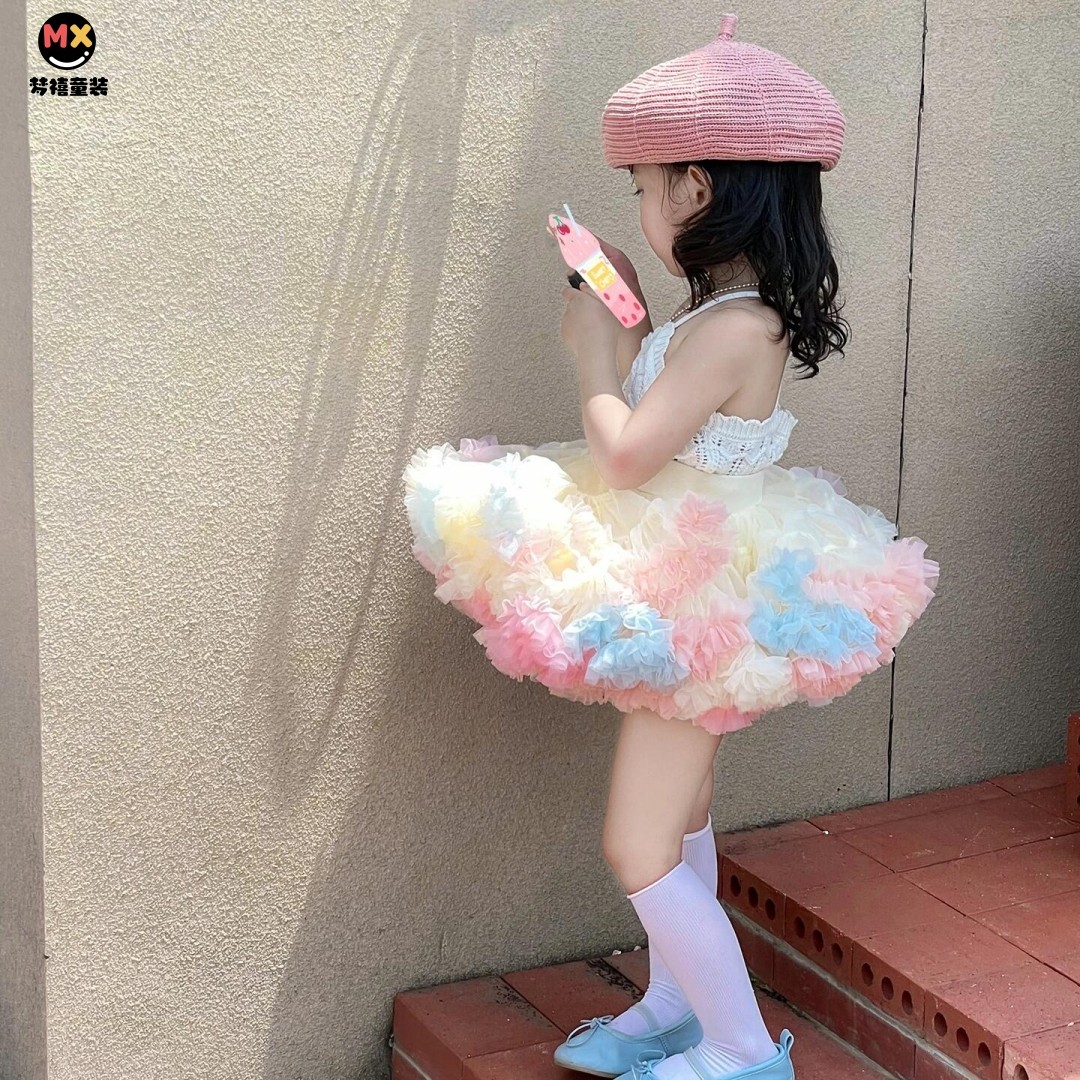 梦禧女童tuut裙正版蓬蓬裙女宝突突裙女孩半身裙纱裙舞蹈表演开学,淘宝优惠券,粉丝福利购,淘宝优惠卷