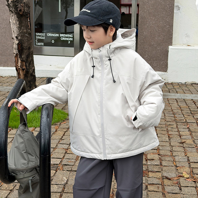 儿童冬季户外冲锋衣中大童防水防污连帽棉服男女童夹棉棉衣外套新,淘宝优惠券,粉丝福利购,淘宝优惠卷