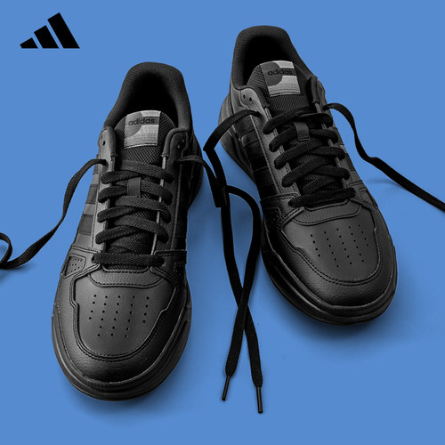 Adidas阿迪达斯男鞋板鞋秋季新款黑武士运动鞋耐脏纯黑板鞋JS4361 - 图2