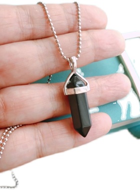 乌鸦血石灵摆吊坠补水补金