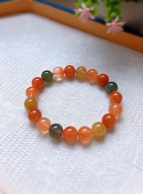 东海水晶福禄寿手链彩兔毛红兔毛绿发晶黄兔毛水晶单圈手串男女