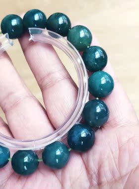 天然翡翠玛瑙手链12MM补木五行珠手链很灵答疑解惑