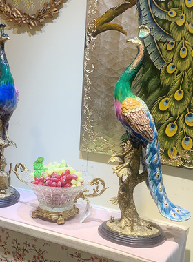 欧美饰家陶瓷镶铜镇宅美式客厅