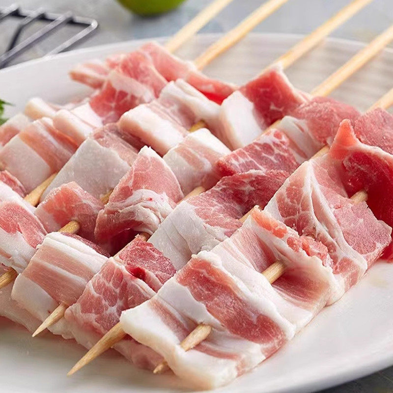 原切五花肉串20串烧烤半成品食材油炸小吃炸串批发夜市美食猪肉串,淘宝优惠券,粉丝福利购,淘宝优惠卷