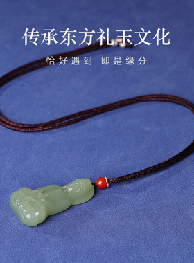 和田玉净瓶观音菩萨吊坠玉石项链