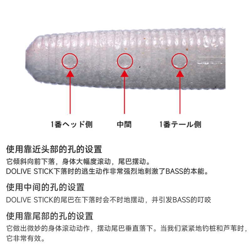 日本 OSP Dolive Stick 高比重摆尾虫并木敏成无铅软饵路亚饵软虫 - 图0