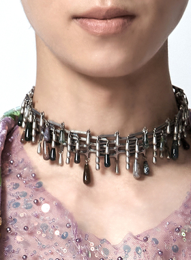 CUNNRAN疤痕水滴宽体choker项链