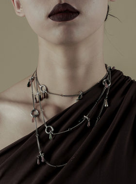 CHUNRAN玛瑙水滴点缀原创项链